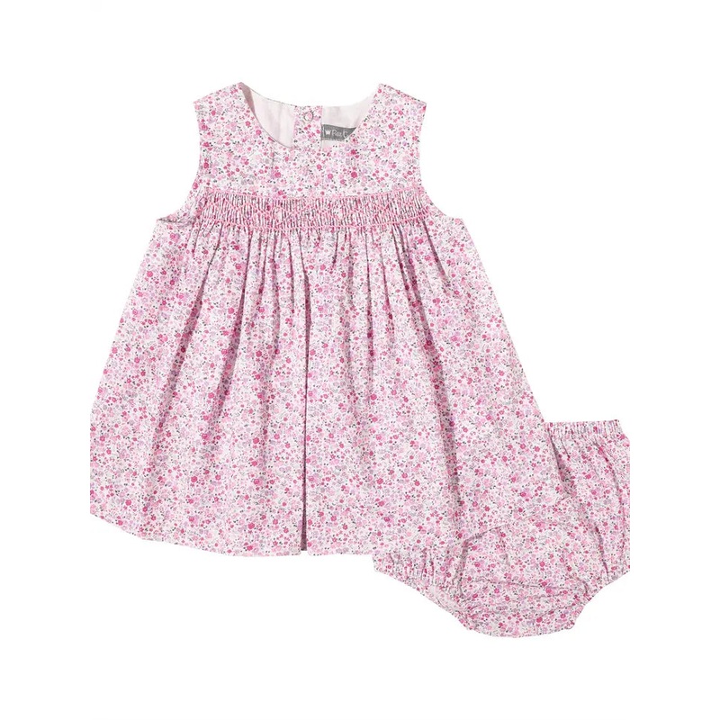 Petit Confection Pink Smocked Liberty Dress 3 Months