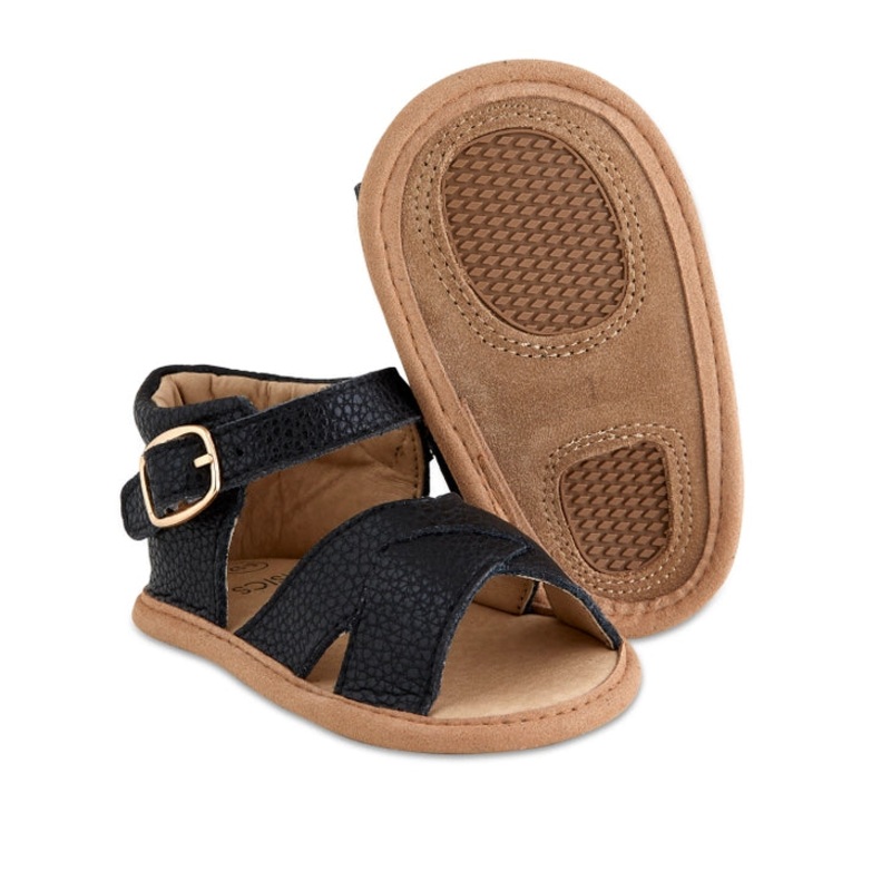 Babe Basics Split-Soled Leather Baby Sandals 12-18 Months Leopard