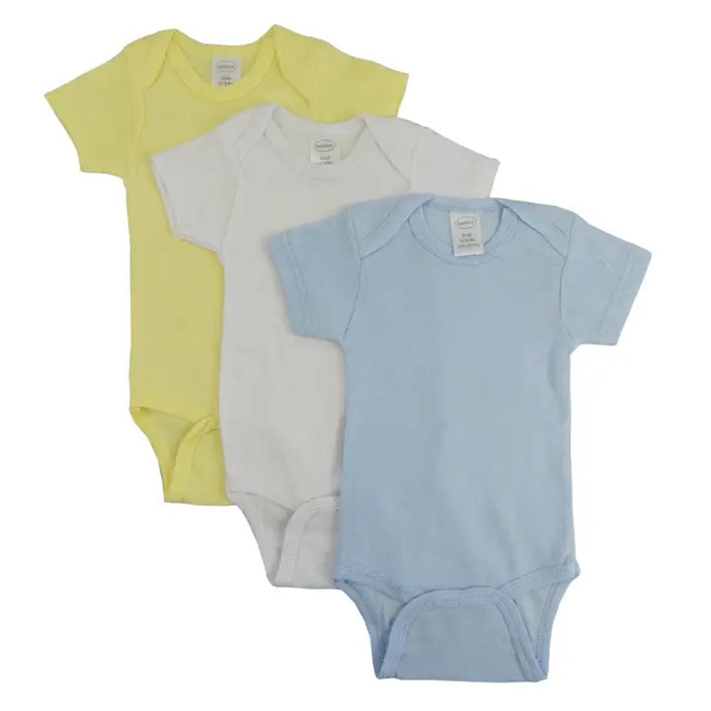 Bambini Pastel Short Sleeve One Piece 3 Pack Pink Small