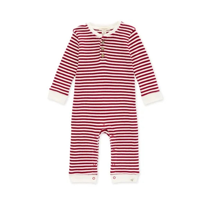 Burt’s Bees Baby Classic Stripe Thermal Jumpsuit 3-6 Months