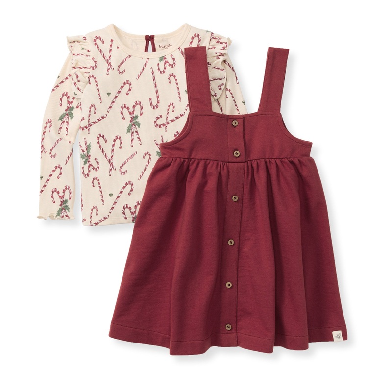 Burt’s Bees Baby Dancing Candy Canes Organic Cotton Set 12 Months