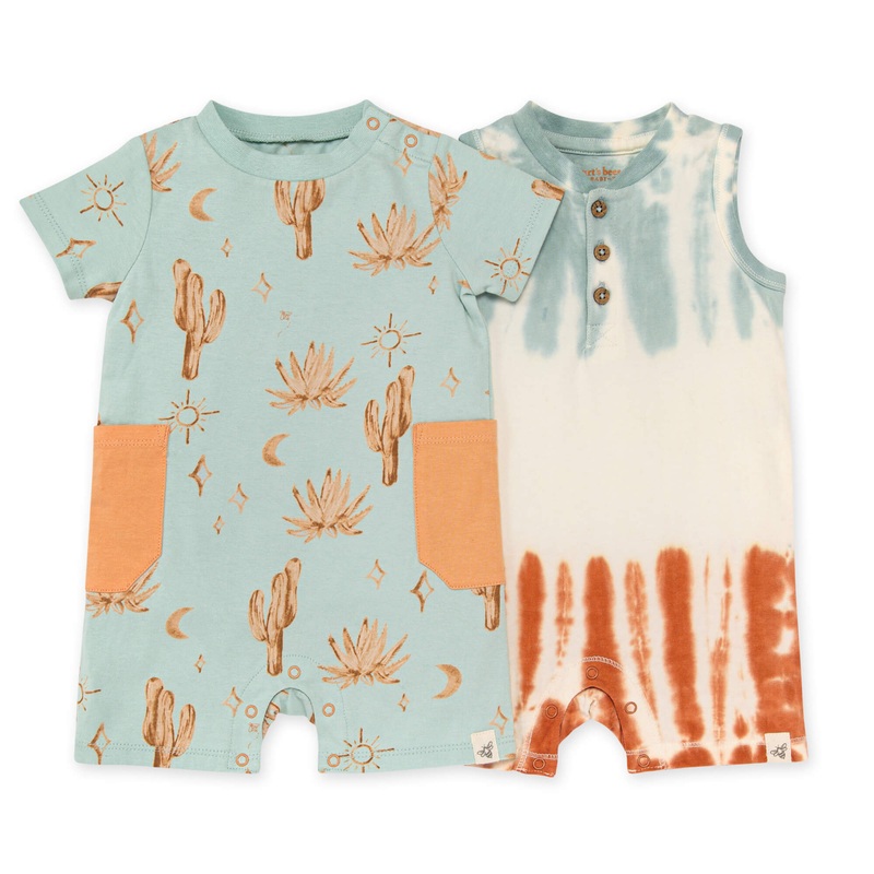 Burt’s Bees Baby Desert Daze Organic Romper Set 2 Pack 12 Months