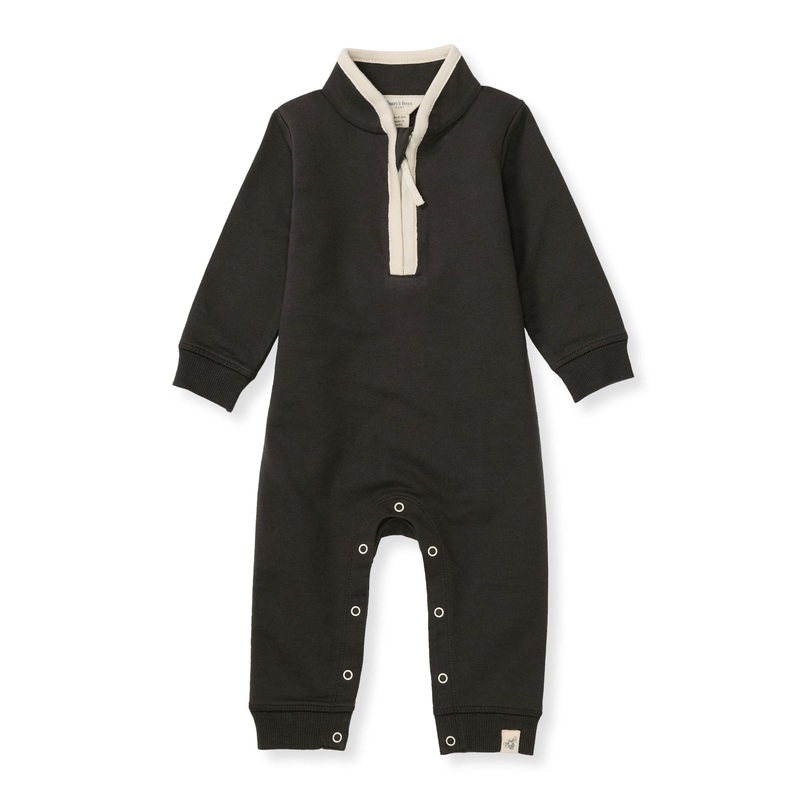 Burt’s Bees Baby Quarter Zip Organic Jumpsuit 12 Months Ash