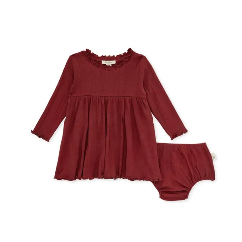 Burt’s Bees Baby Variegated Rib Organic Cotton Dress & Diaper Cover Set 0-3 Months
