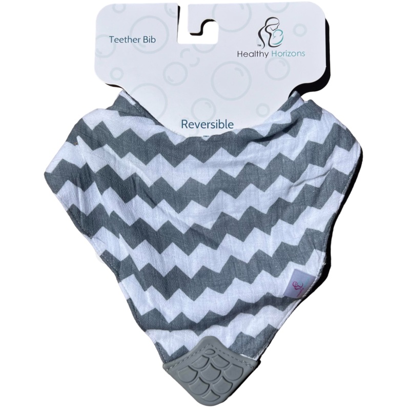 Healthy Horizons Reversible Bib with Silicone Teether