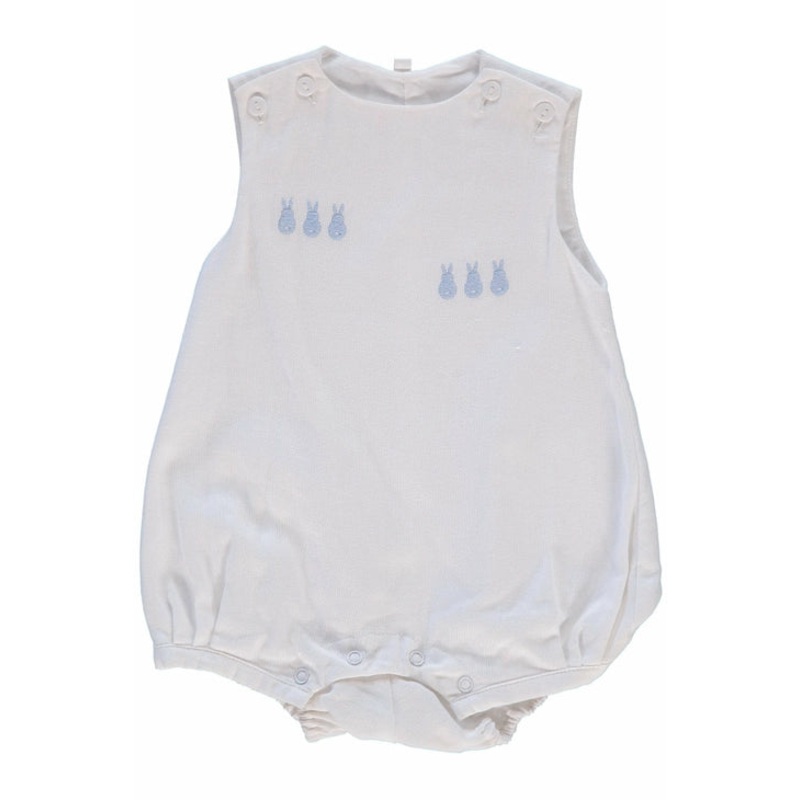 Julius Berger & Carriage Boutique Easter Bunny White Romper + Bonnet 3 Months