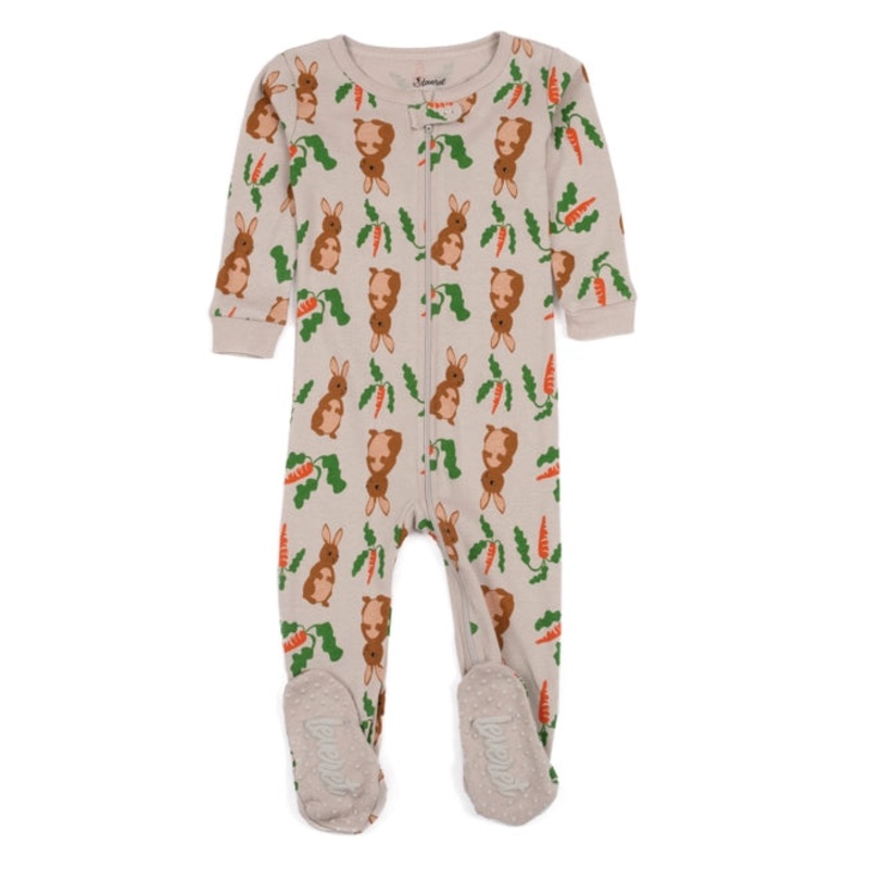 Leveret Pajamas Footed Bunny Rabbit Pajamas 0-3 Months