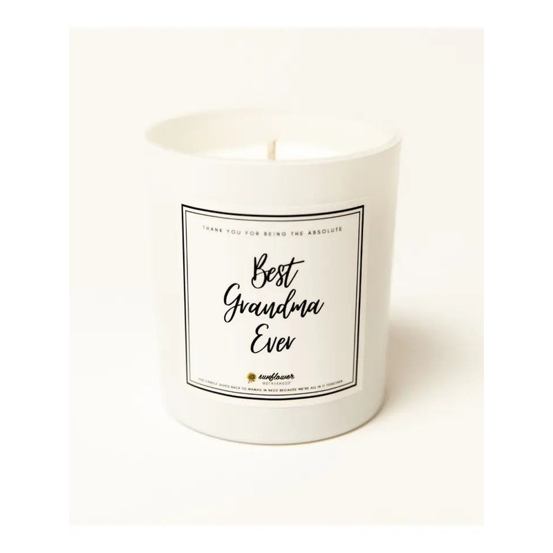 Sunflower Motherhood Best Grandma Ever Candle