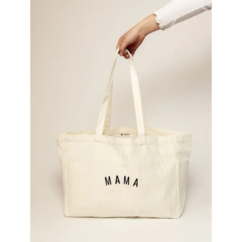 Sunflower Motherhood Mama Canvas Tote Bag