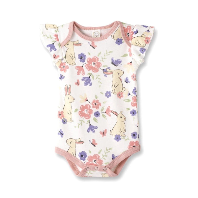 Tesa Babe Easter Garden Cotton Bodysuit 3-6 Months