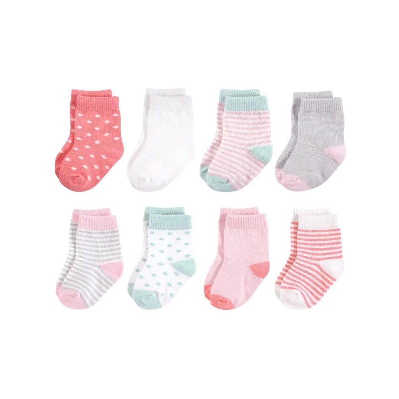 Touched by Nature Organic Cotton Socks Coral Mint 6-12 Months