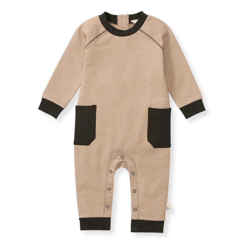 Burt’s Bees Baby Organic Cotton Pocket Jumpsuit 0-3 Months Ginger