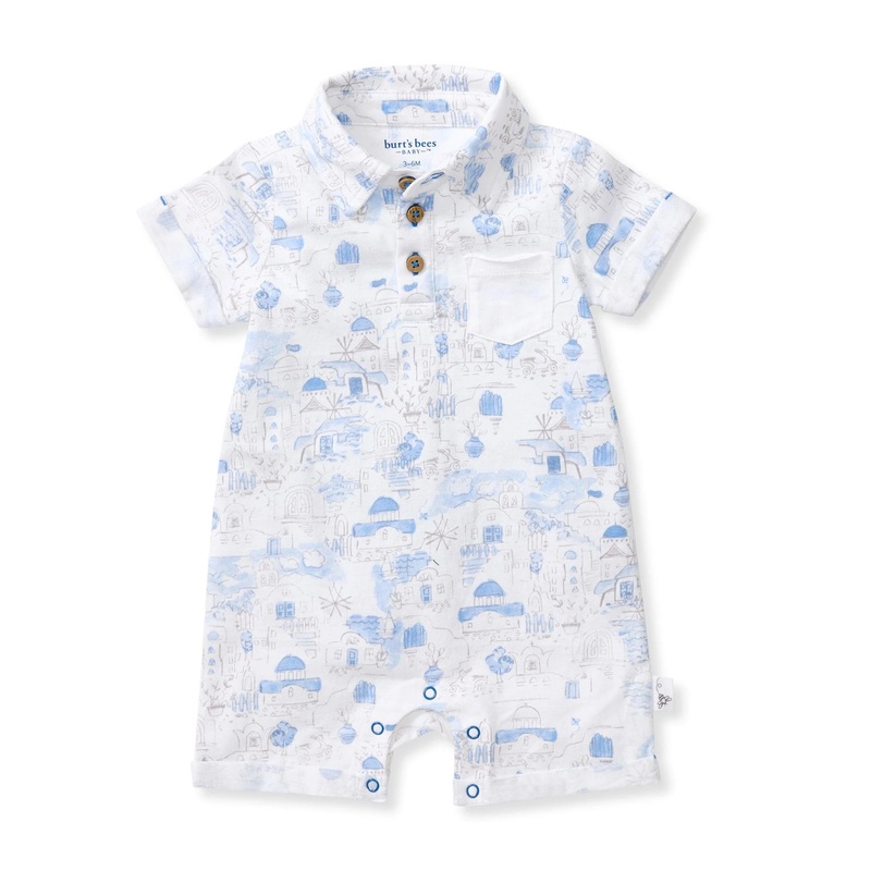 Burt’s Bees Baby Santorini Organic Cotton Romper 0-3 Months