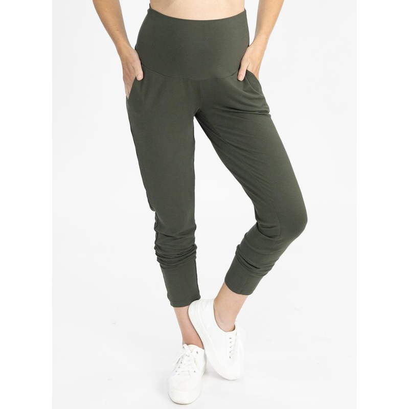 Maternity Comfort Lounge Pants in Olive XS