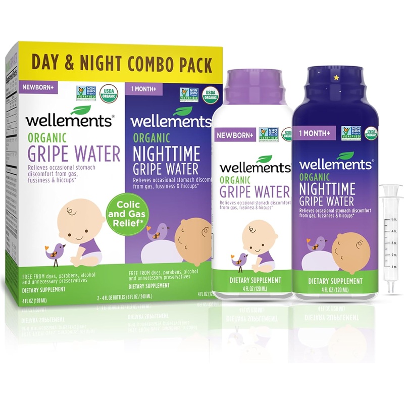 Wellements Organic Baby Gripe Water Day & Night Combo Pack