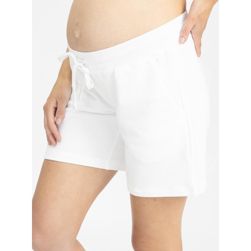White Maternity Cotton Shorts XS 9221SA