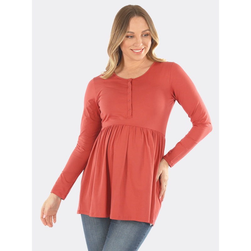 Baby Doll Maternity & Nursing Top in Raspberry XS Raspberry