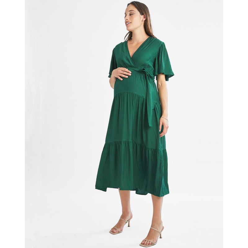 Cara Emerald Green Maternity Dress XS