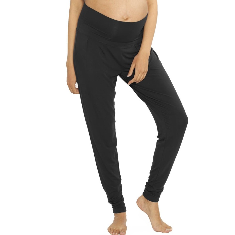 Ella Cuffed Maternity Comfort Lounge Pants in Black XS 9070B