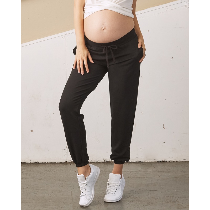 Low Waist Maternity Jogger/Lounge Pants- Black XS 9077BLK-#C-4 Black
