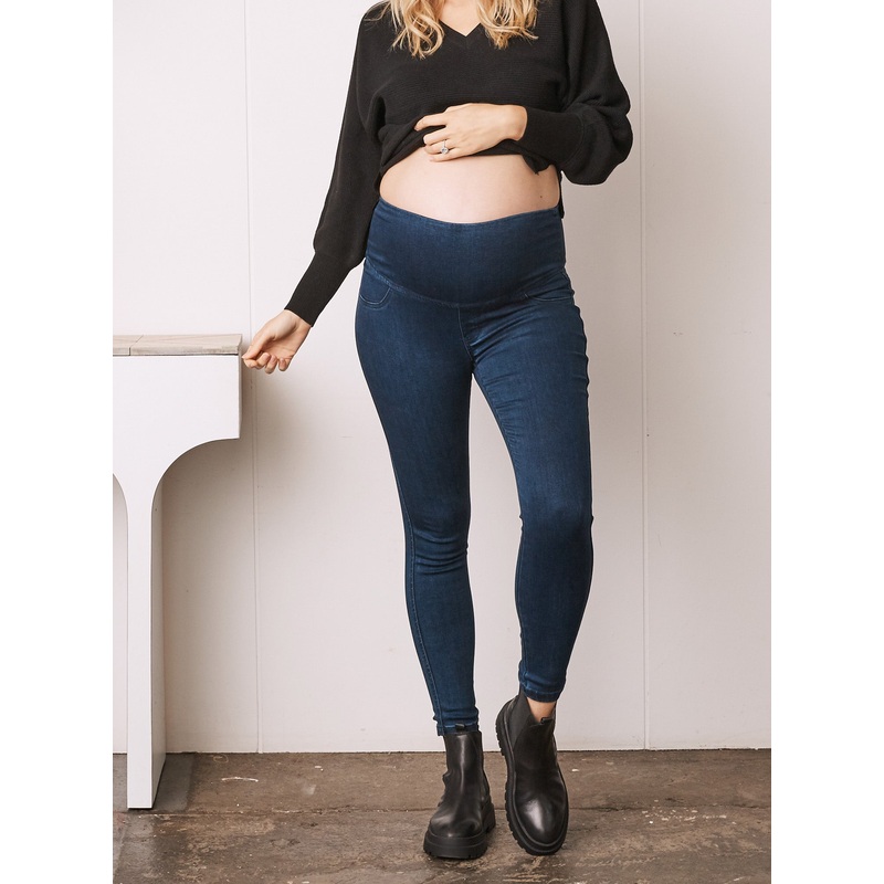 Maternity Over the Bump Denim Jeggings- Skinny Fit XS 71cm