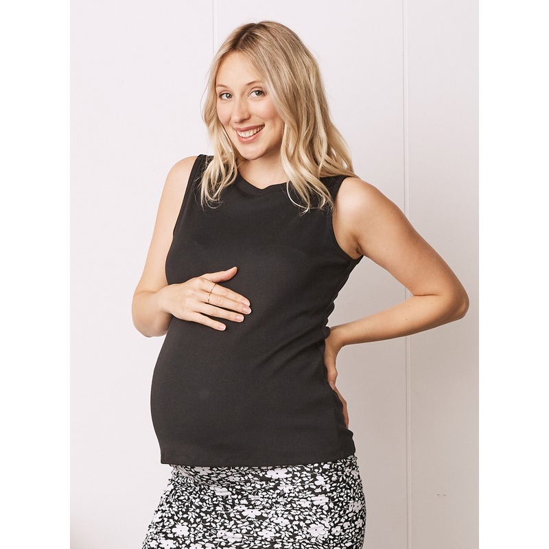 Maternity plain Black Tank XS 254BLK