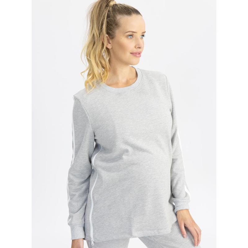 Maternity Sweatshirt in Grey XS N218MG #F-1