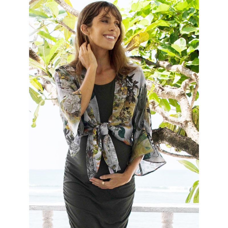 Maternity Wrap Floral Top S 235KH-#C-5