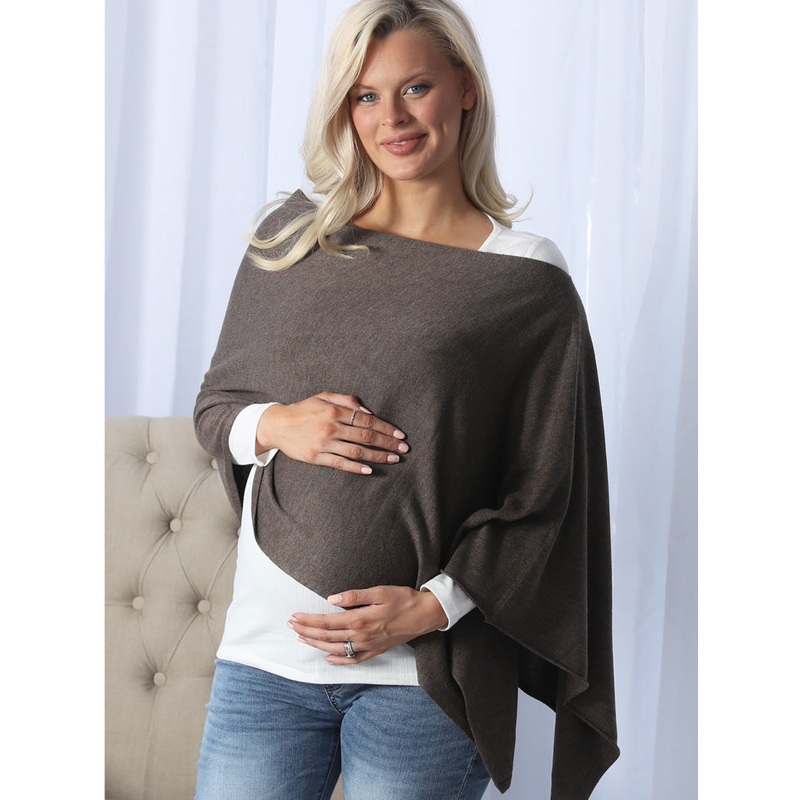 Moozie Mama Luxury Poncho/Scarf Maternity & Nursing Cover in Mocha Free Size M2105TP-#D-6
