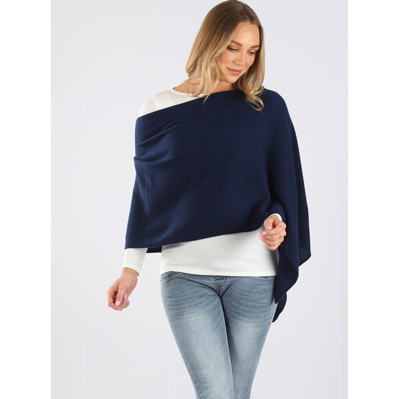 Moozie Mama Luxury Poncho/Scarf Maternity & Nursing Cover in Navy Free Size