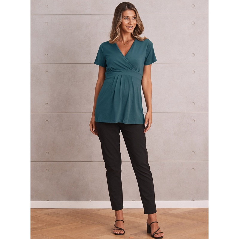 Skinny Fit Maternity Work Pants in Black XS