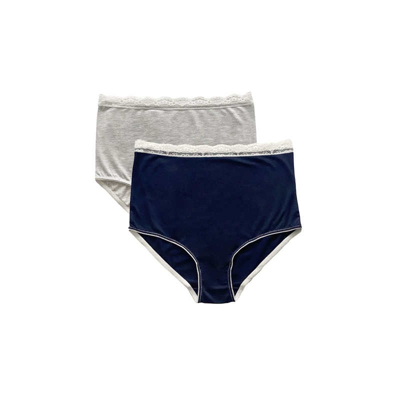 2-pack – Gracie Bamboo Maternity Underwear in Grey/Navy XS Grey/Navy AC42MG/AC42NV – 1103B