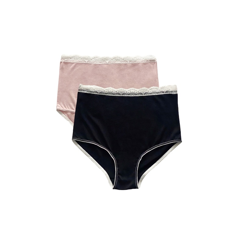 2-pack – Gracie Bamboo Maternity Underwear in Pink/Black XS Pink/Black AC42FLP/AC42BLK – 1103B