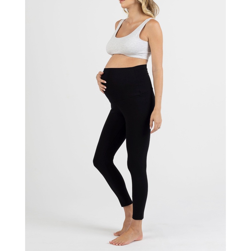 Deluxe Bamboo/Cotton Maternity Legging – Black XS