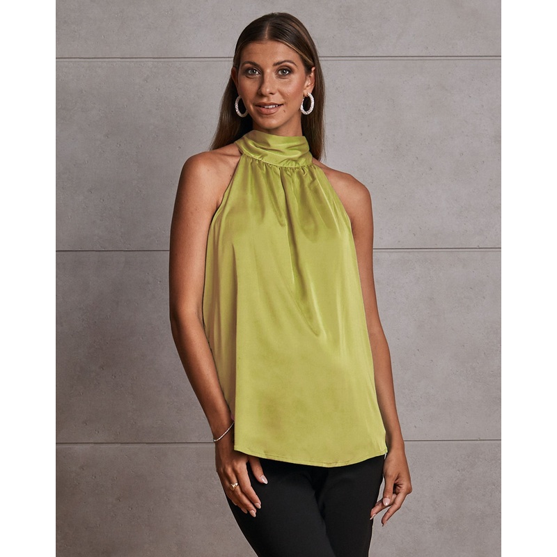 Gisele Halter Neck Maternity Evening Top – Citrine XS 213CT #J-8 & J-10