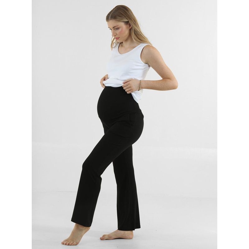 Maternity Bamboo/Cotton Black Lounge Pants XS 9066BLK – 0704B-#F4