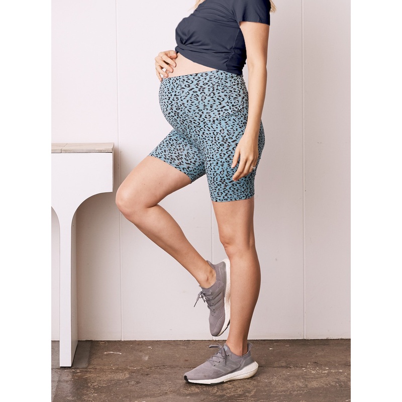 Maternity Cotton Shorts – Blue Leopard XS 1P13BLP – 0704A