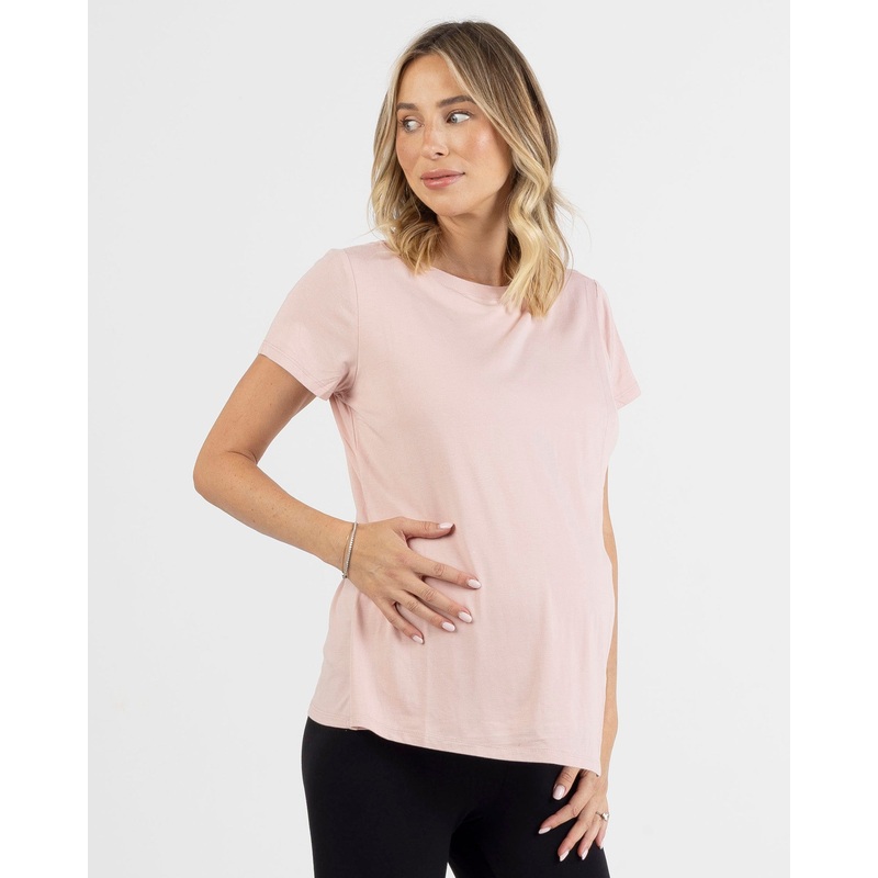 Monique Maternity Nursing Petal Top – Blush Pink XS