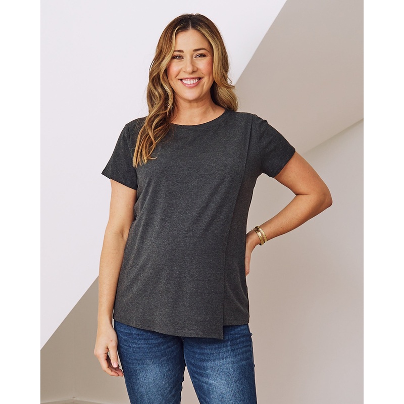 Monique Maternity Nursing Petal Top – Charcoal XS BN002DCH – 0402A Charcoal