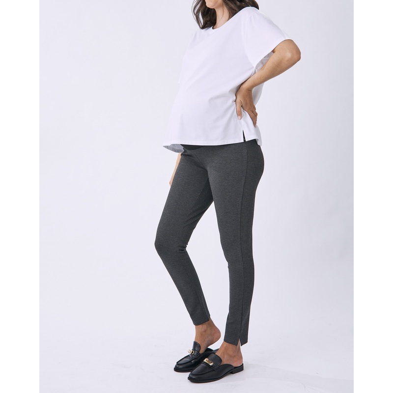 Zoe Slim Cut Ponte Maternity Legging Pants XS 9078CHA-#D8