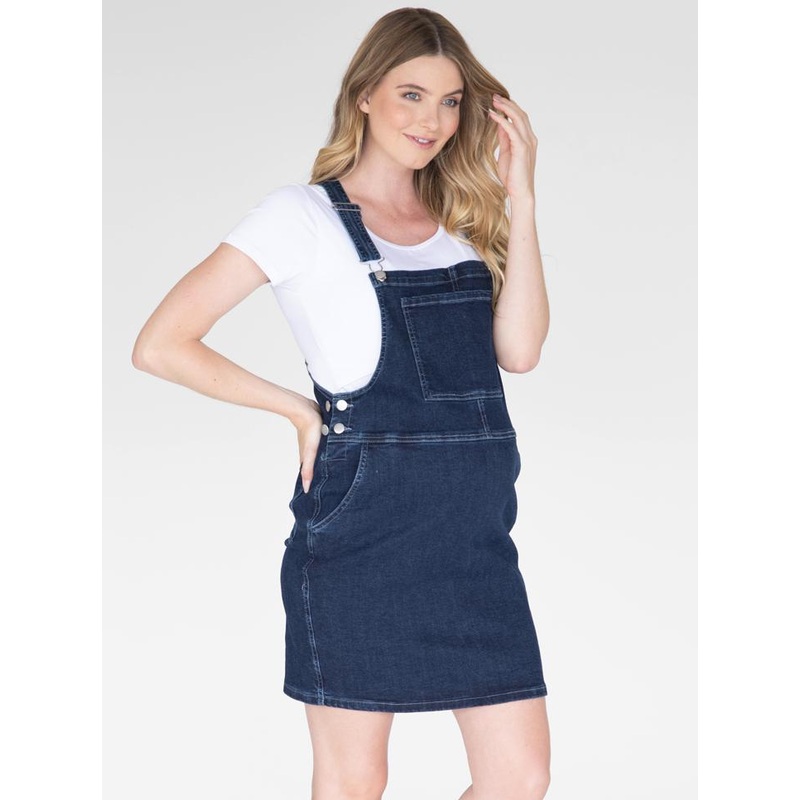Maternity and Nursing Denim Pinafore XS 8990C-#J-12