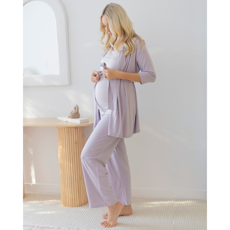 Maternity Versatile  Lavender Cardigan With Removable Belt XS/S