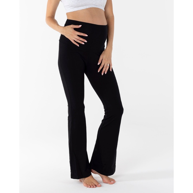 New Deluxe Flare Black Legging in Bamboo XS