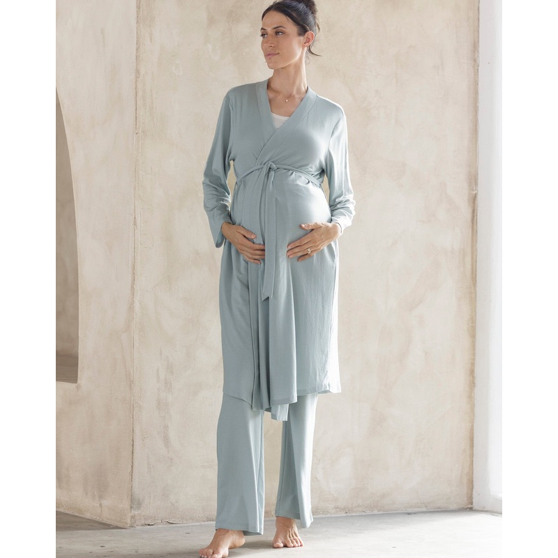 Grace Maternity & Nursing Robe – Sea Mist XS/S