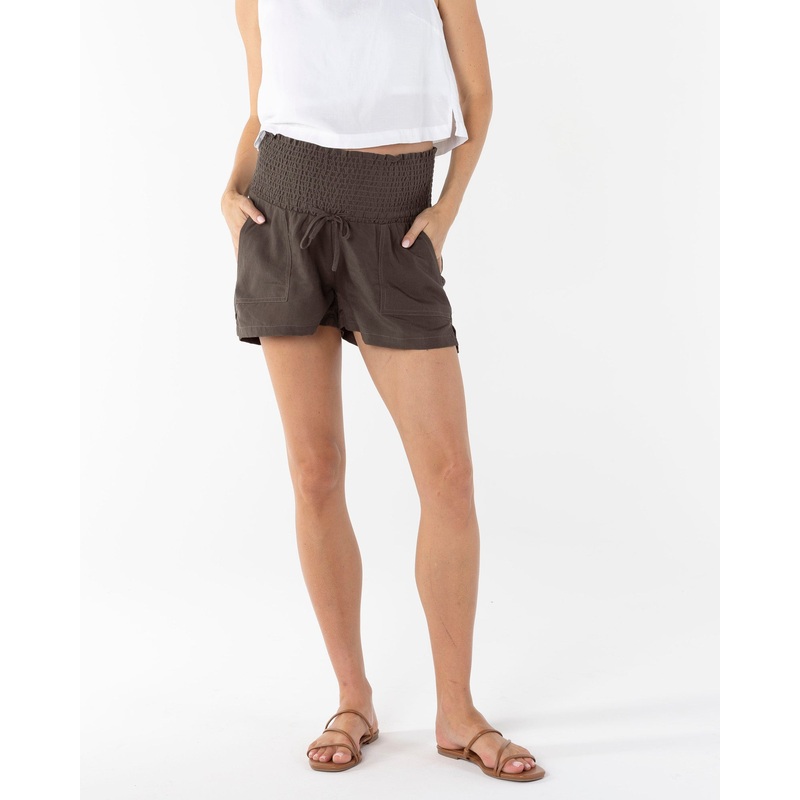 Maternity Summer Drawstring Khaki Shorts XS